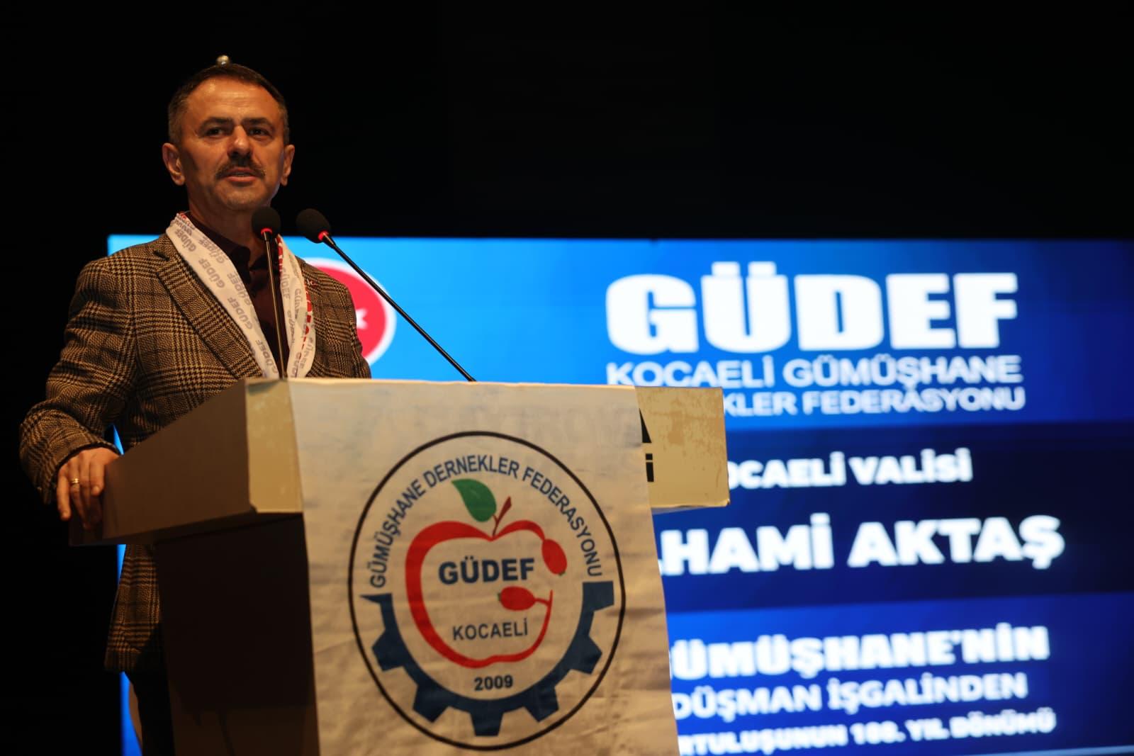 Vali İlhami Aktaş, Kocaeli Gümüşhane Dernekler Federasyonu’nun Düzenlediği Kurtuluş Programına Katılarak Anlamlı Bir Konuşma Yaptı-1