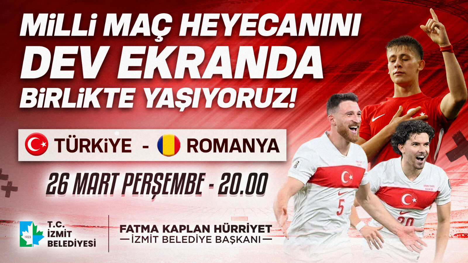 A Mi̇lli̇ Takim’in Romanya Maçi İzmi̇t’te Dev Ekranda Yayinlanacak-1