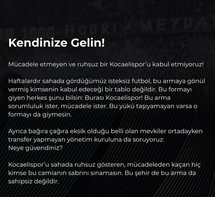 Hodri̇ Meydan’dan Sert Mesaj “Kendi̇ni̇ze Geli̇n!”
