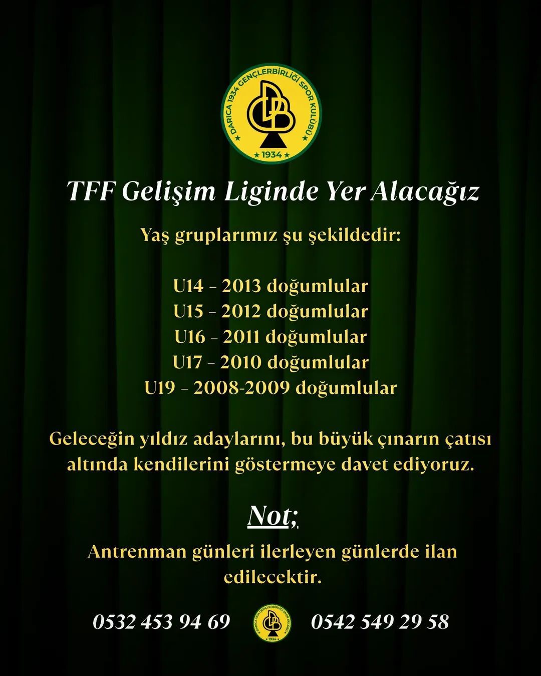 Darica 1934 Gençlerbi̇rli̇ği̇ Geli̇şi̇m Li̇gi̇nde Yer Alacak (1)-1