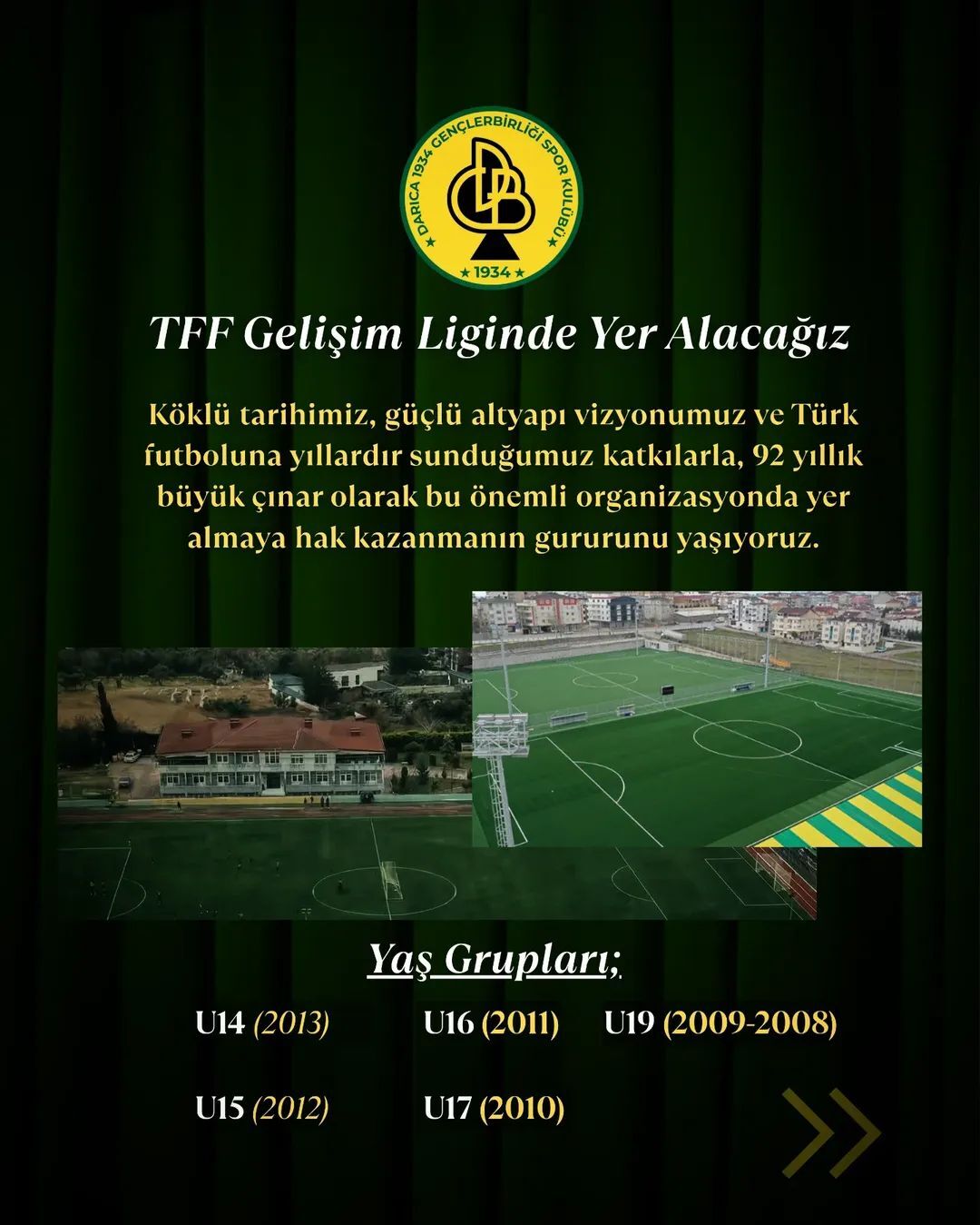 Darica 1934 Gençlerbi̇rli̇ği̇ Geli̇şi̇m Li̇gi̇nde Yer Alacak (2)