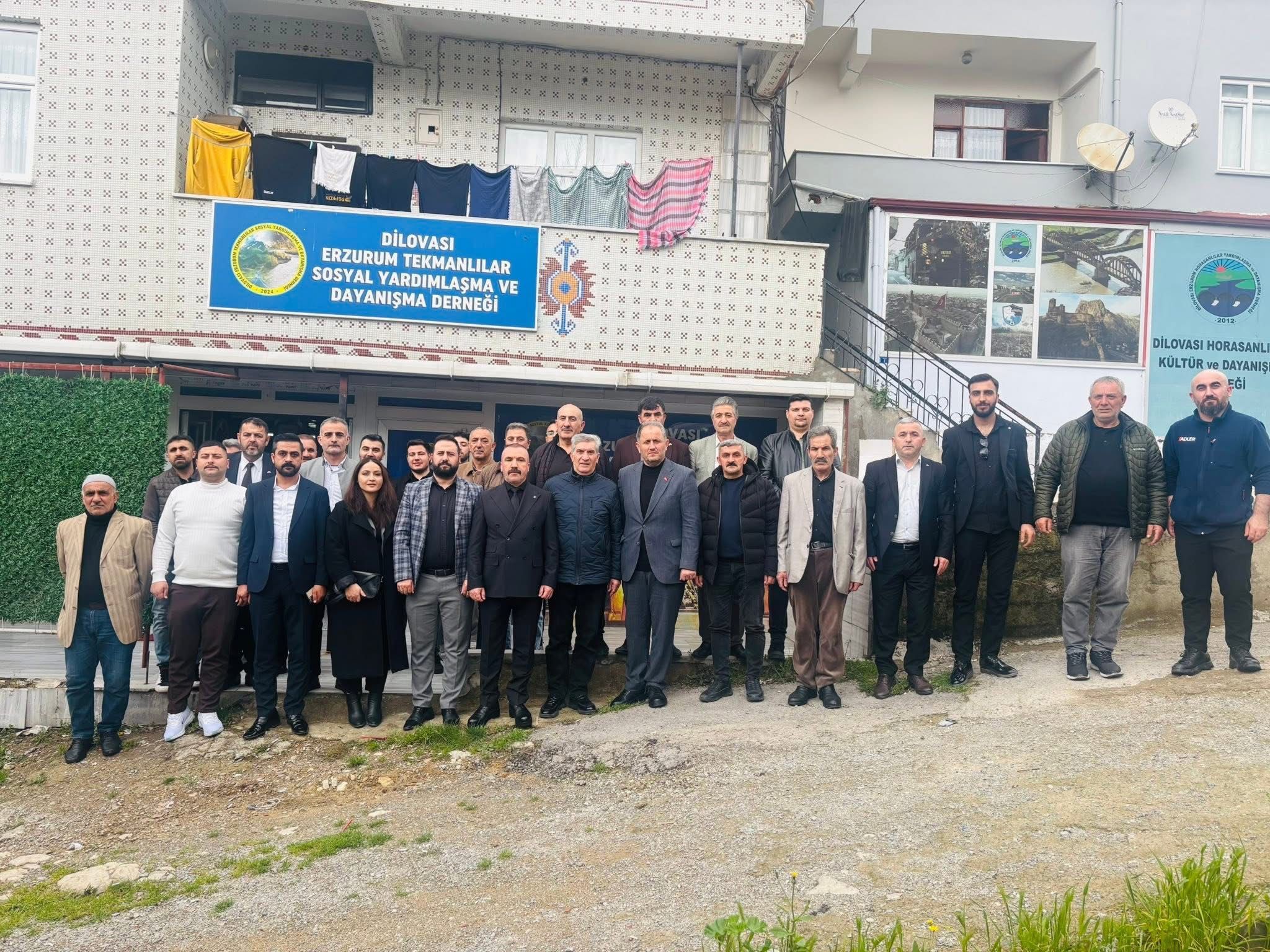 Mhp Di̇lovasi Teşki̇latindan Erzurum Tekmanlilar Derneği̇’ne Zi̇yaret (1)