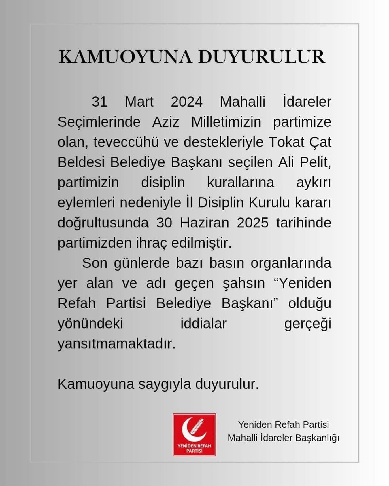 Yeni̇den Refah Parti̇si̇’nden O Başkanla İlgi̇li̇ Di̇kkat Çeken Açiklama-1