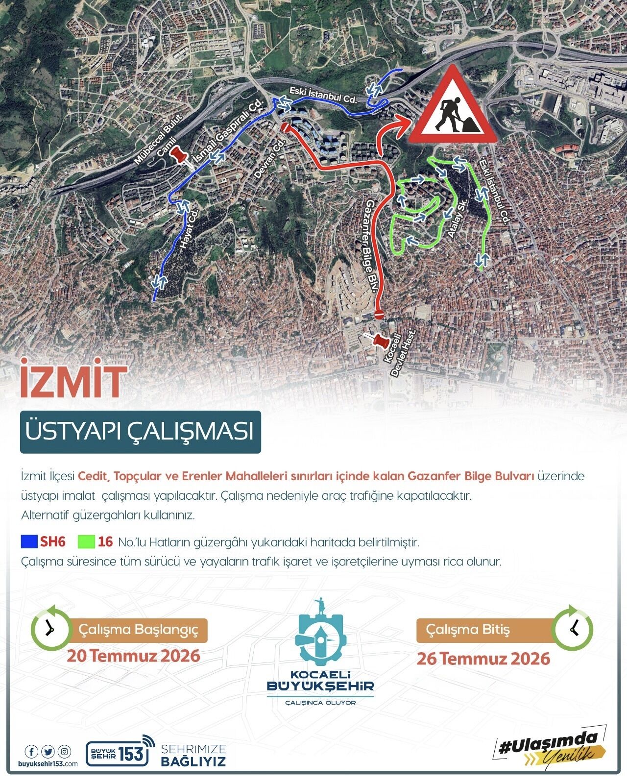 Gazanfer Bilge Bulvarı Trafiğe Kapatılacak (1)