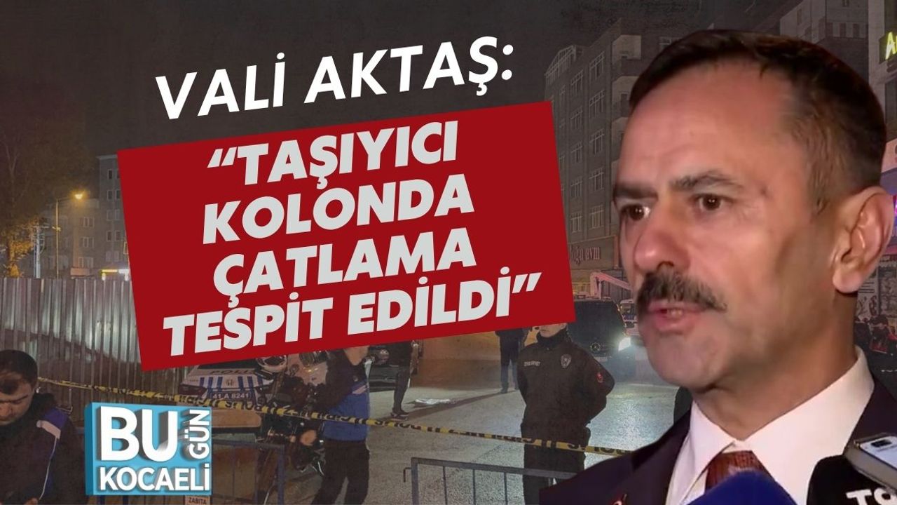 Vali Aktaş: “Taşıyıcı Kolonda Çatlama Tespit Edildi”