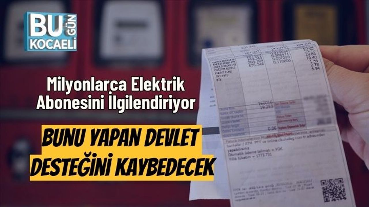 Milyonlarca Elektrik Abonesini İlgilendiriyor: Bunu Yapan Devlet Desteğini Kaybedecek