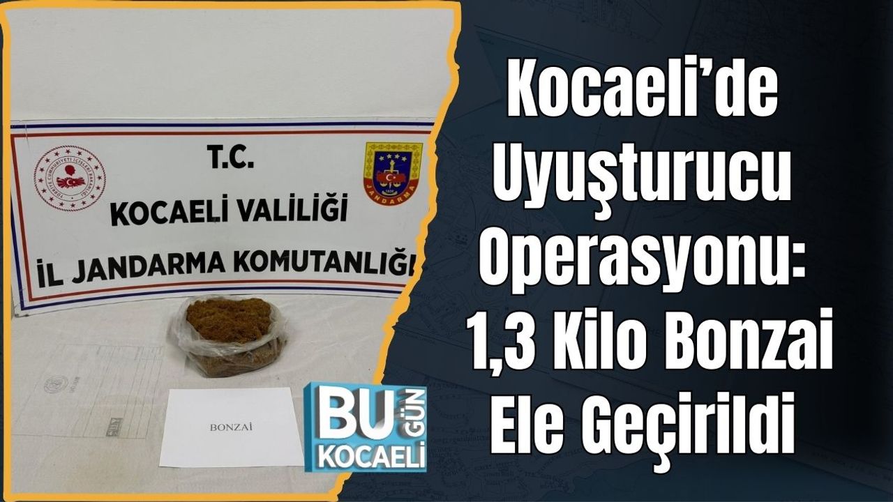 Kocaeli’de Uyuşturucu Operasyonu: 1,3 Kilo Bonzai Ele Geçirildi