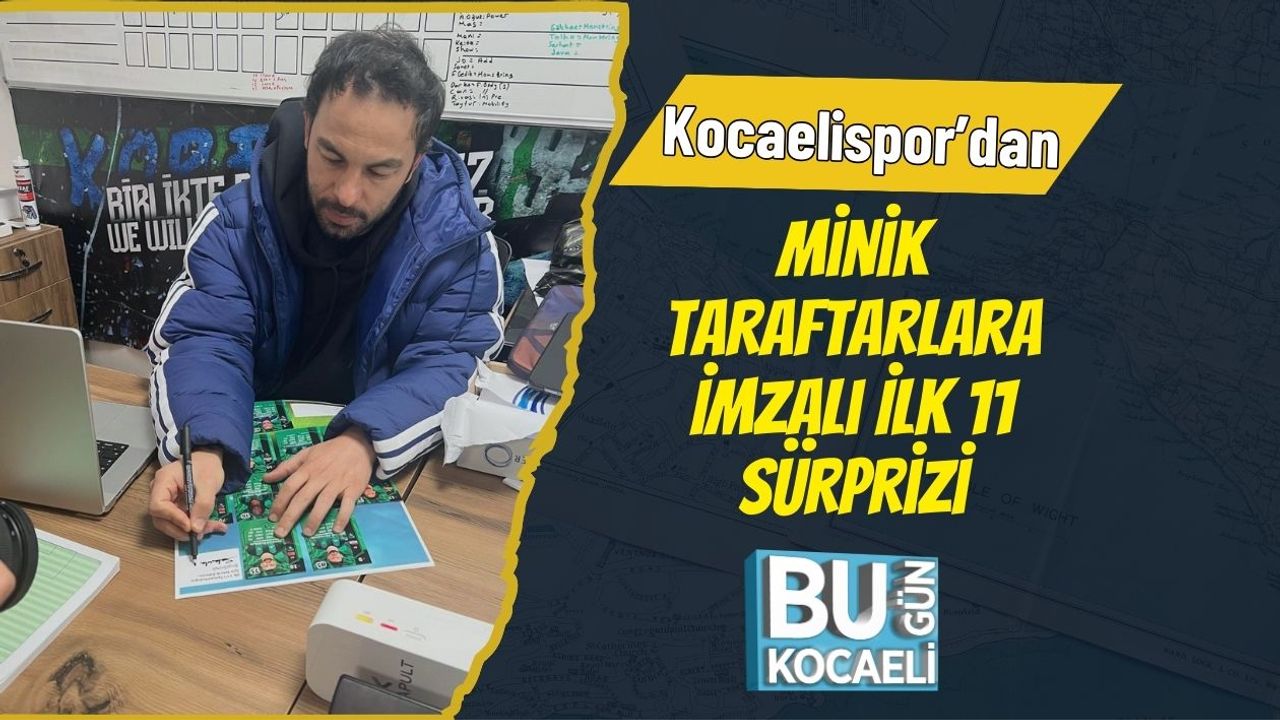 Kocaelispor’dan Minik Taraftarlara İmzalı İlk 11 Sürprizi