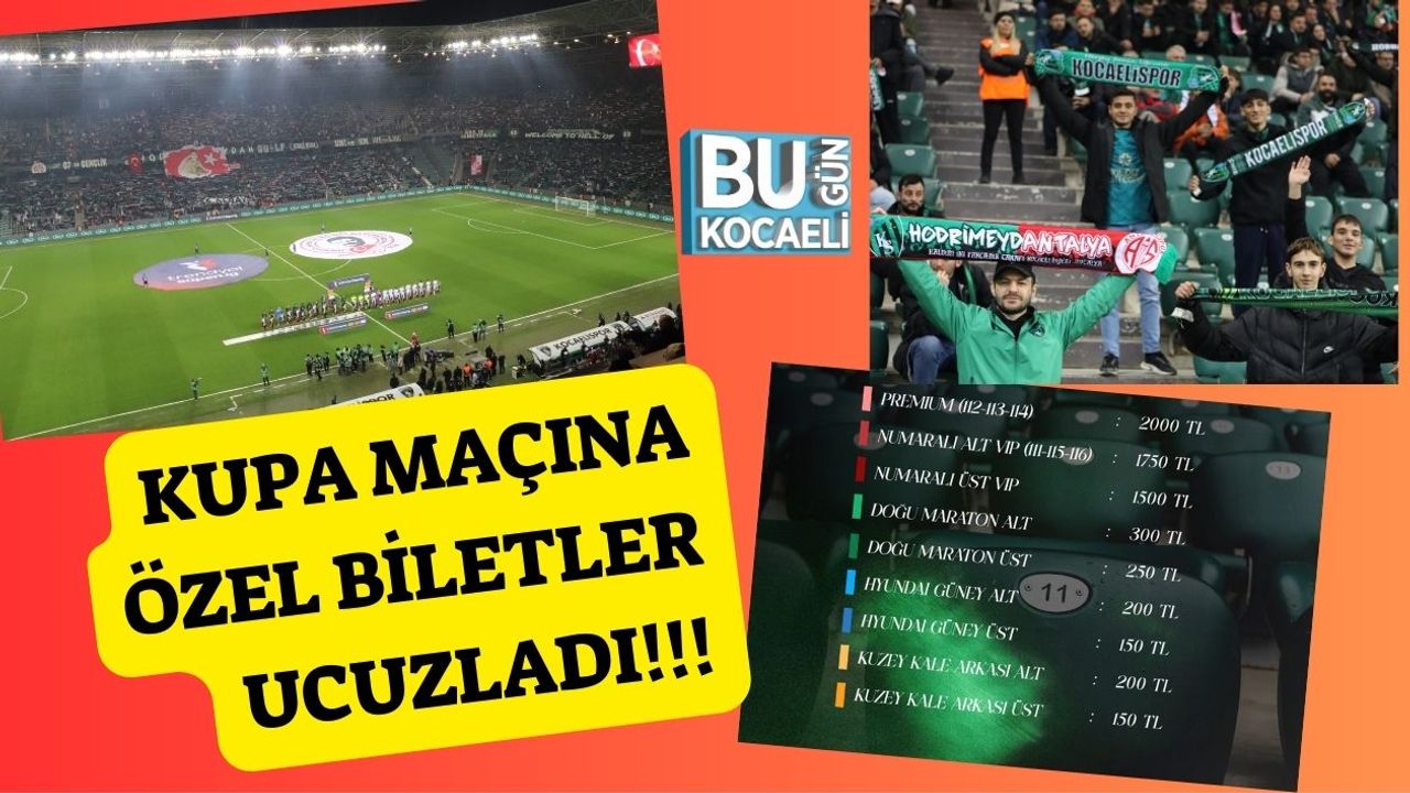 Kupa Maçına Özel Biletler Ucuzladı!!!