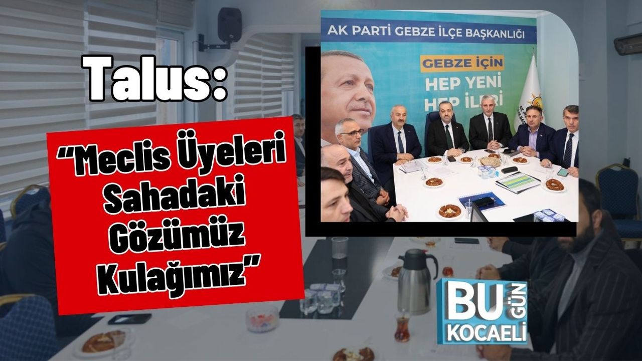 Talus: “Meclis Üyeleri Sahadaki Gözümüz Kulağımız”
