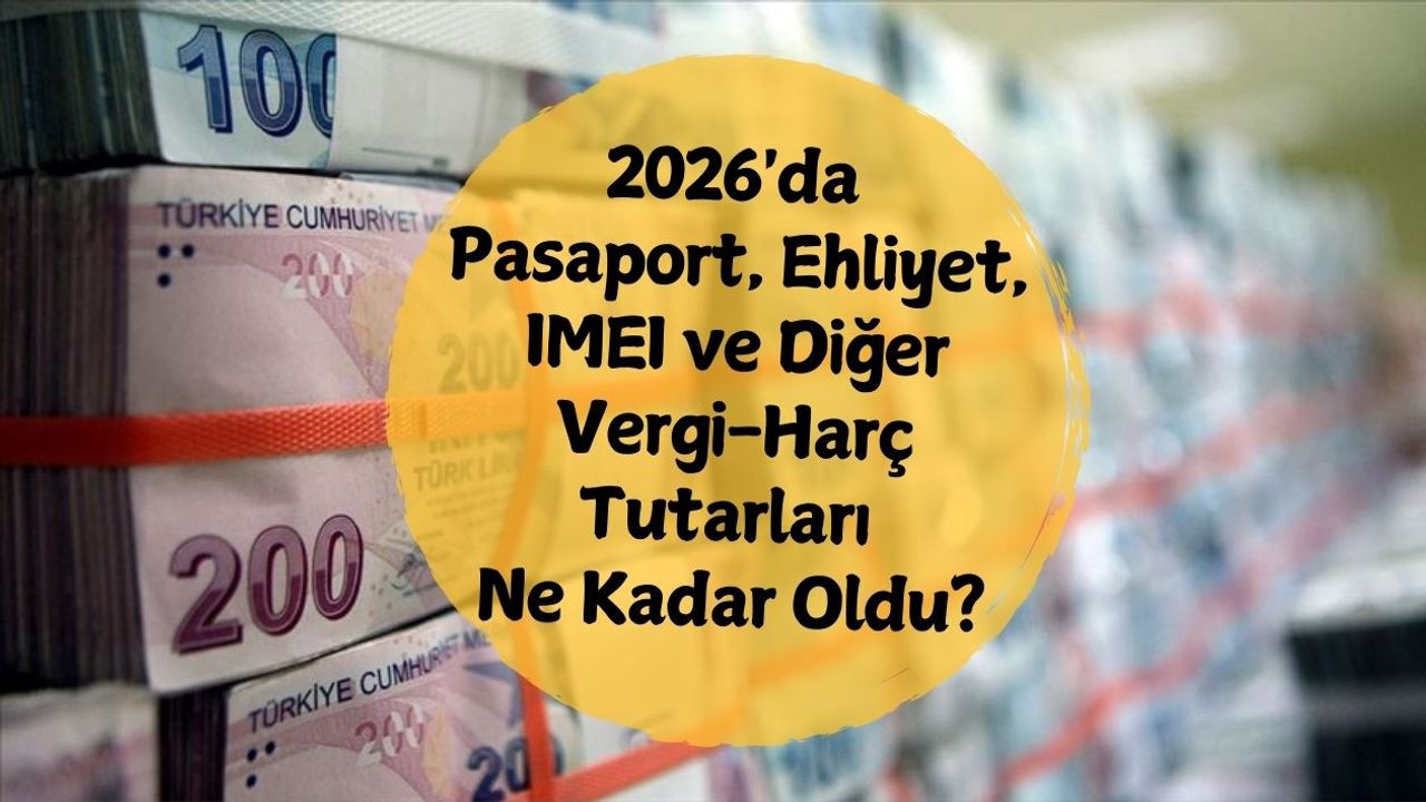 2026'da Pasaport, Ehliyet, IMEI ve Diğer Vergi-Harç Tutarları Ne Kadar Oldu?