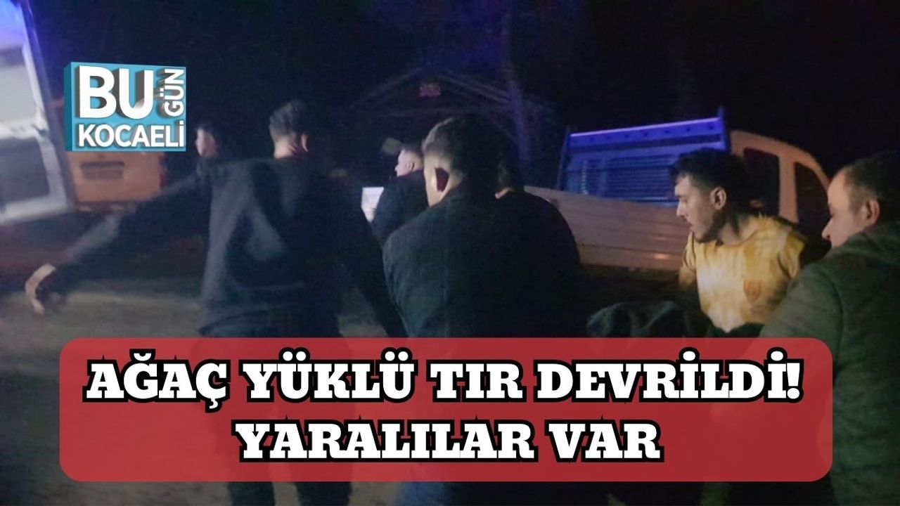 Ağaç Yüklü Tır Devrildi! Yaralılar Var