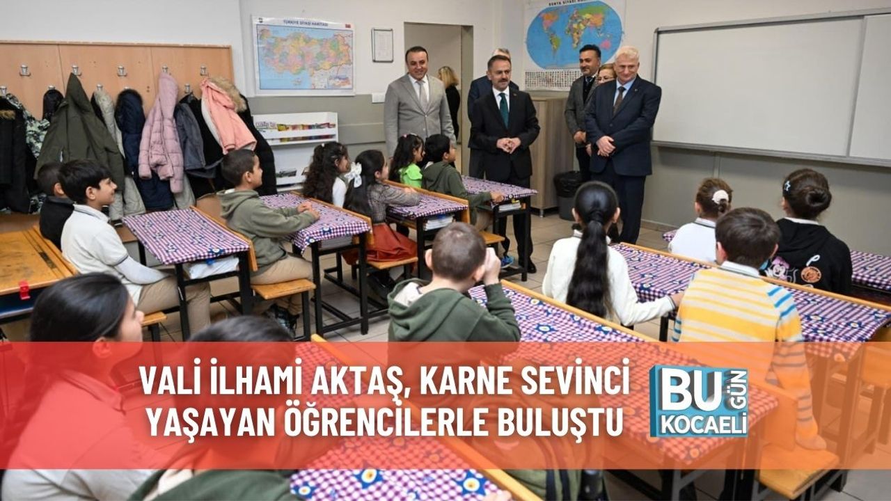 Vali İlhami Aktaş, Karne Sevinci Yaşayan Öğrencilerle Buluştu