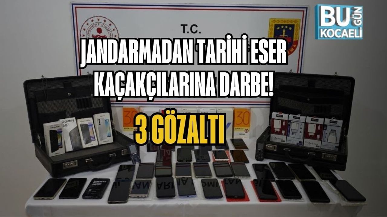 JANDARMADAN TARİHİ ESER KAÇAKÇILARINA DARBE: 3 GÖZALTI
