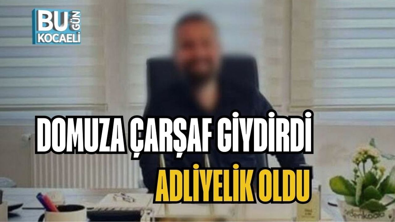 DOMUZA ÇARŞAF GİYDİRDİ, ADLİYELİK OLDU