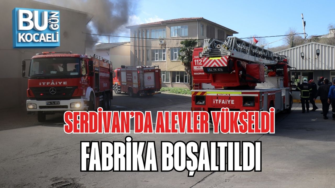 SERDİVAN’DA ALEVLER YÜKSELDİ, FABRİKA BOŞALTILDI