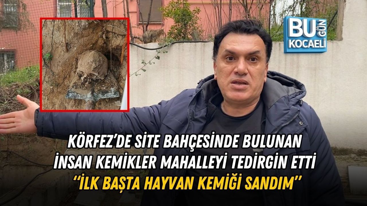 KÖRFEZ’DE SİTE BAHÇESİNDE BULUNAN İNSAN KEMİKLER MAHALLEYİ TEDİRGİN ETTİ “İLK BAŞTA HAYVAN KEMİĞİ SANDIM”