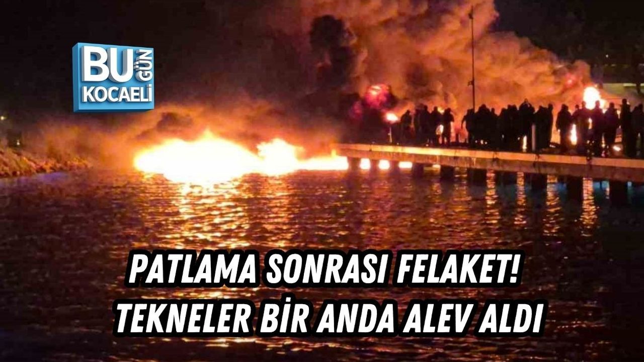 PATLAMA SONRASI FELAKET! TEKNELER BİR ANDA ALEV ALDI