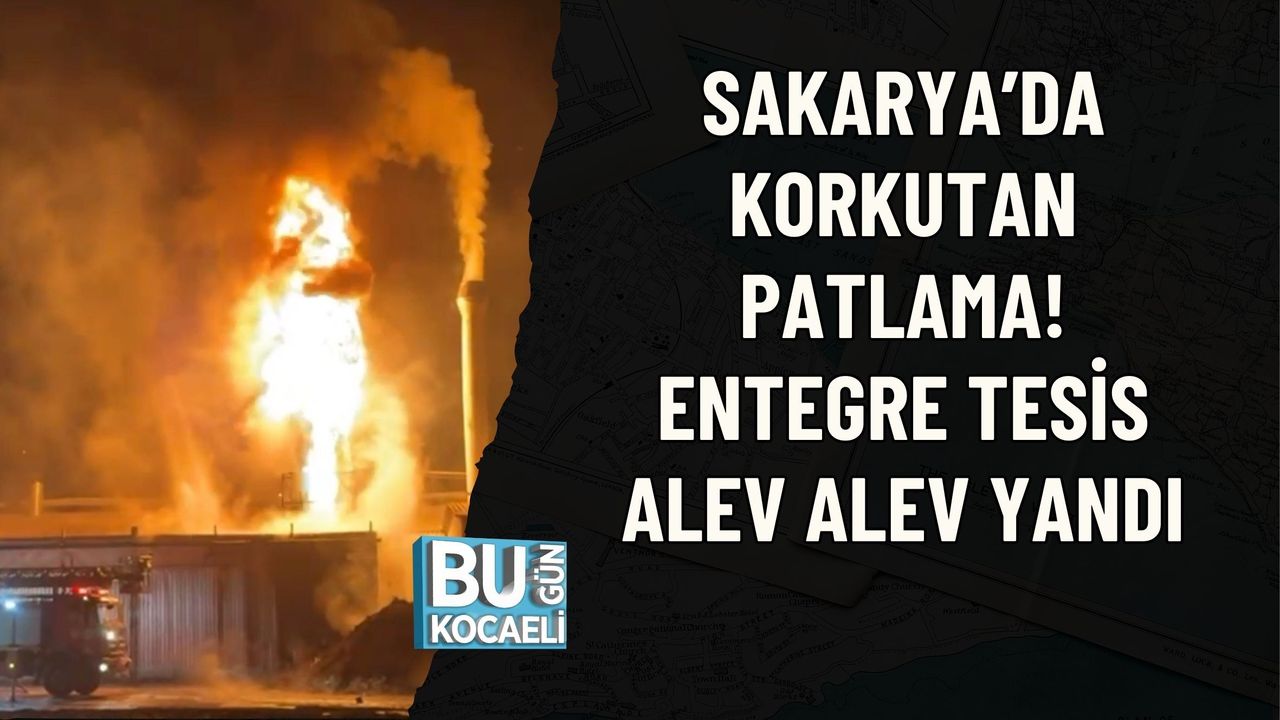 SAKARYA’DA KORKUTAN PATLAMA! ENTEGRE TESİS ALEV ALEV YANDI