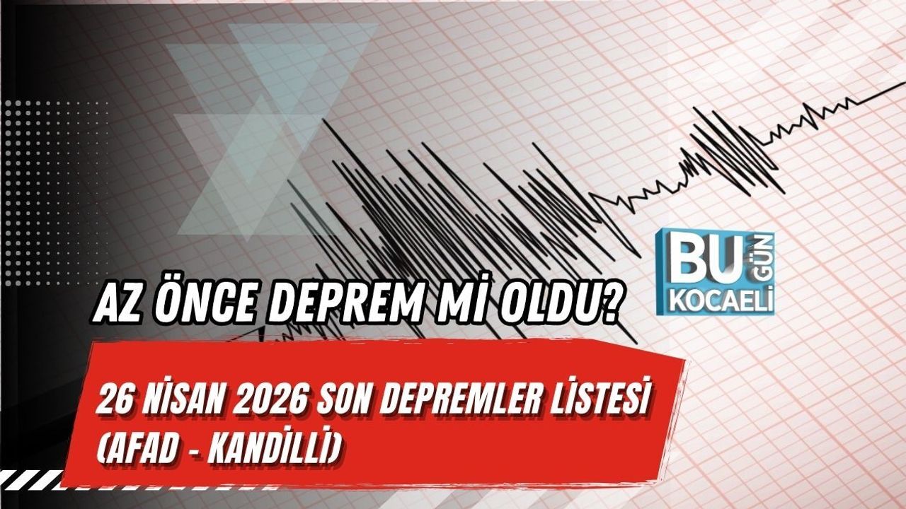 AZ ÖNCE DEPREM Mİ OLDU? 26 NİSAN 2026 SON DEPREMLER LİSTESİ (AFAD – KANDİLLİ)