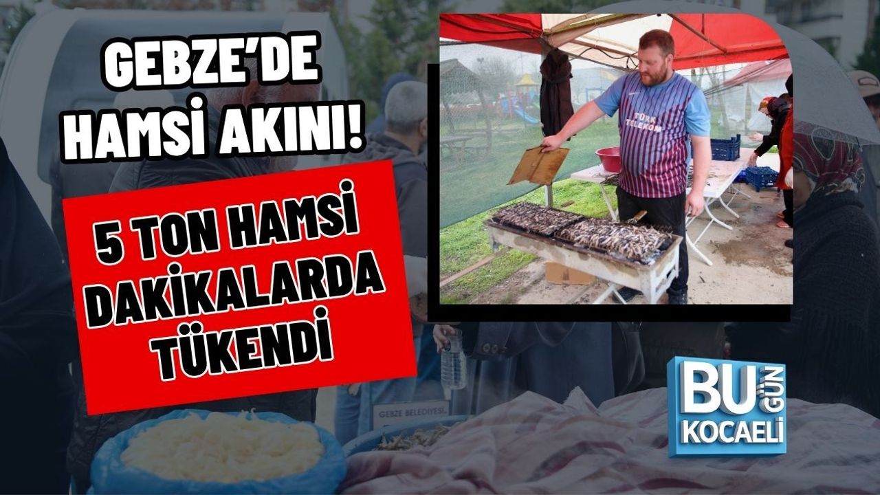 GEBZE’DE HAMSİ AKINI! 5 TON HAMSİ DAKİKALARDA TÜKENDİ