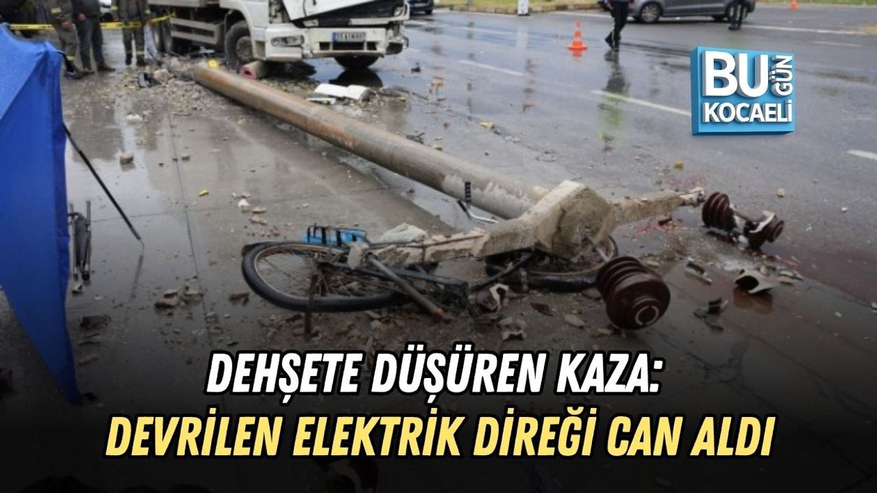 DEHŞETE DÜŞÜREN KAZA: DEVRİLEN ELEKTRİK DİREĞİ CAN ALDI
