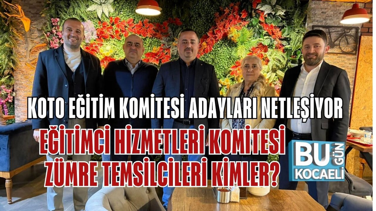 EĞİTİMCİ HİZMETLERİ KOMİTESİ ZÜMRE TEMSİLCİLERİ KİMLER?