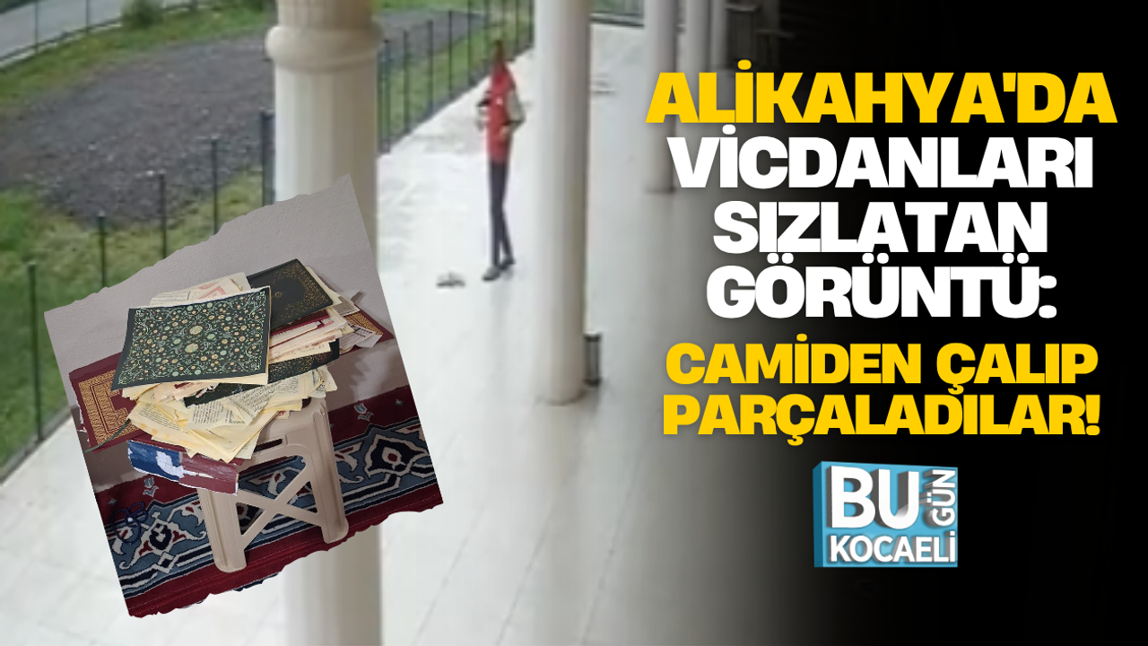ALİKAHYA'DA VİCDANLARI SIZLATAN GÖRÜNTÜ: CAMİDEN ÇALIP PARÇALADILAR!
