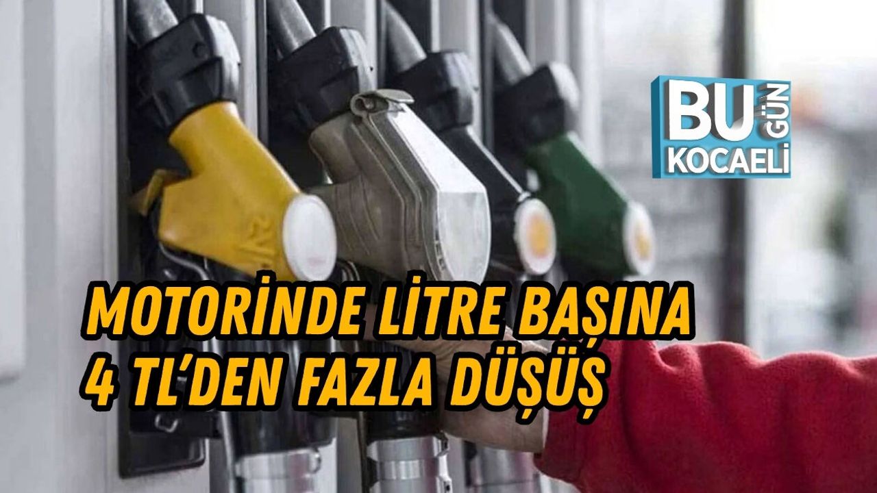 MOTORİNDE LİTRE BAŞINA 4 TL’DEN FAZLA DÜŞÜŞ