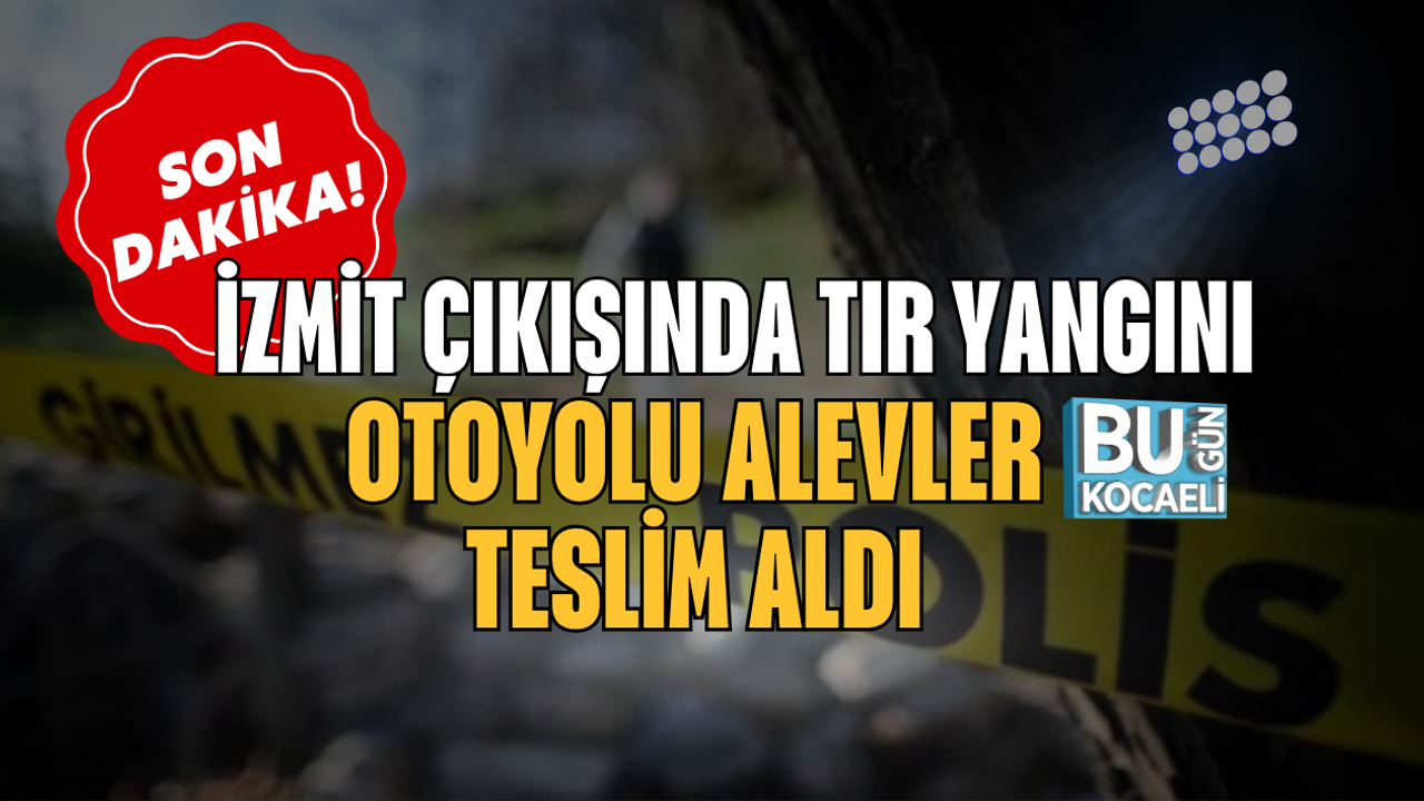 SON DAKİKA! İZMİT ÇIKIŞINDA TIR YANGINI OTOYOLU ALEVLER TESLİM ALDI