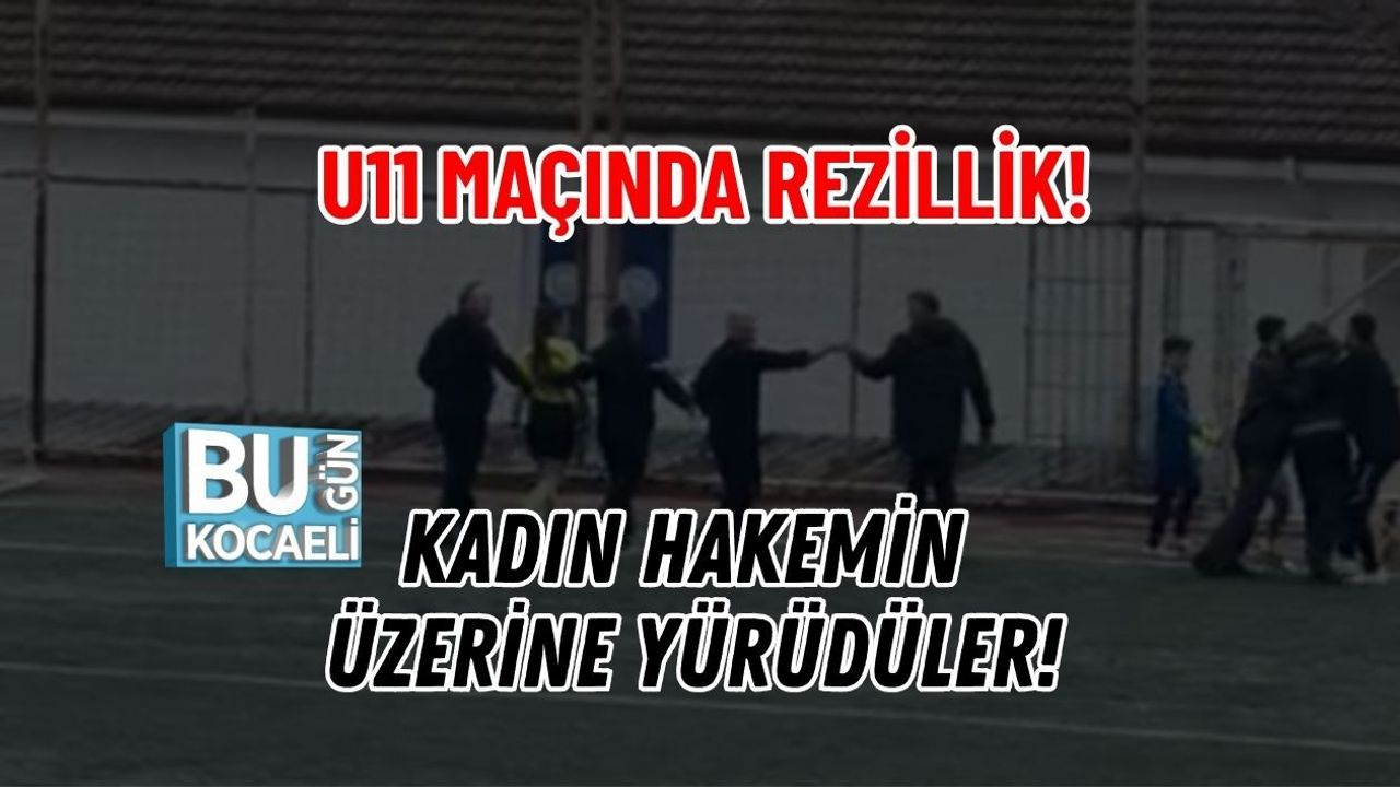 U11 MAÇINDA REZİLLİK! KADIN HAKEMİN ÜZERİNE YÜRÜDÜLER!