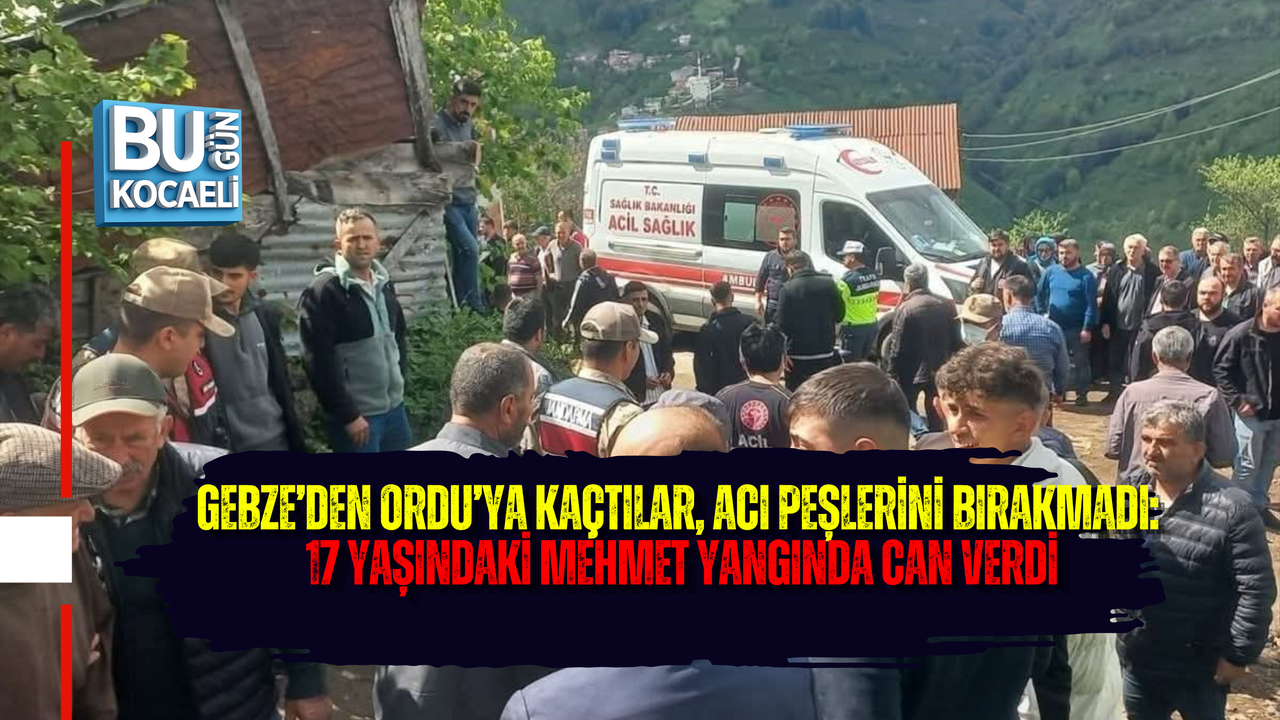 GEBZE’DEN ORDU’YA KAÇTILAR, ACI PEŞLERİNİ BIRAKMADI: 17 YAŞINDAKİ MEHMET YANGINDA CAN VERDİ