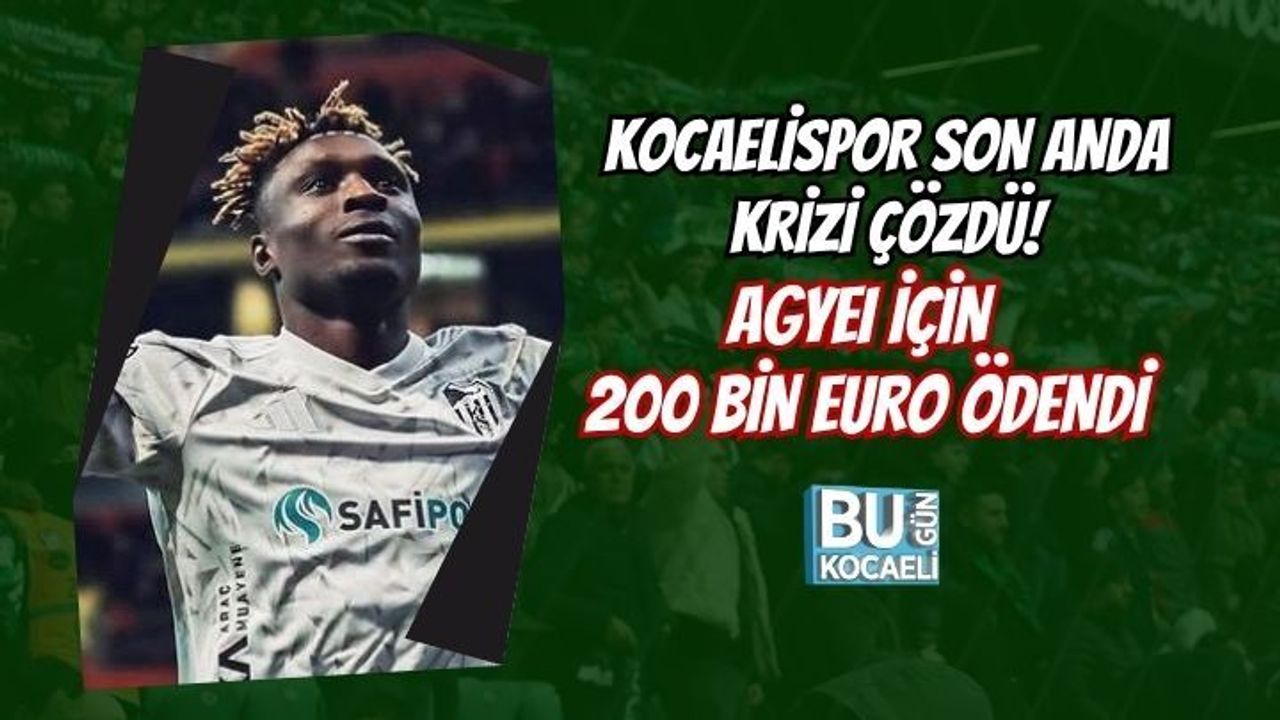 KOCAELİSPOR SON ANDA KRİZİ ÇÖZDÜ! AGYEI İÇİN 200 BİN EURO ÖDENDİ