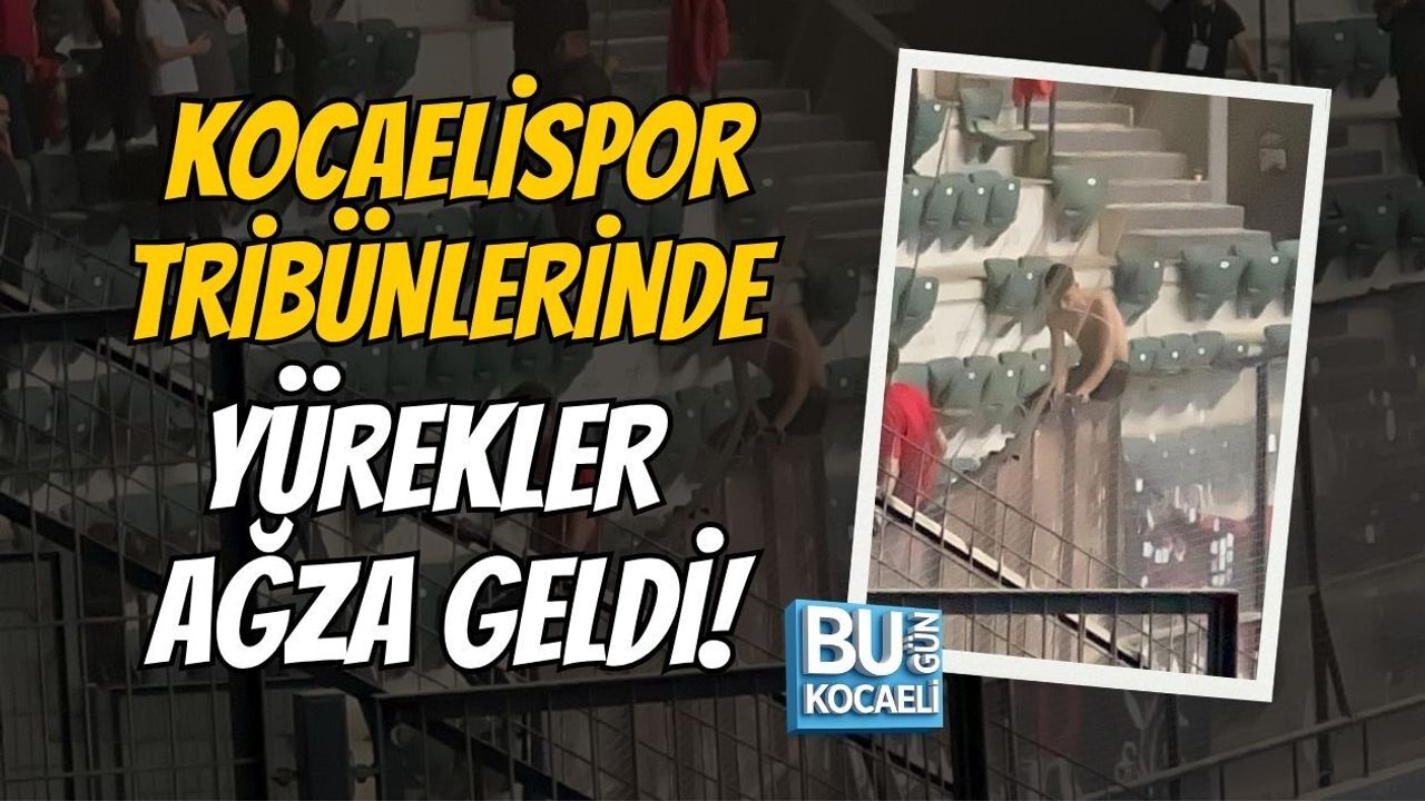 KOCAELİSPOR TRİBÜNLERİNDE YÜREKLER AĞZA GELDİ!