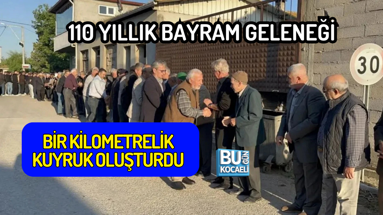 110 YILLIK BAYRAM GELENEĞİ BİR KİLOMETRELİK KUYRUK OLUŞTURDU