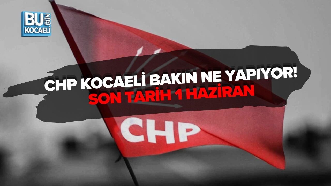 CHP KOCAELİ BAKIN NE YAPIYOR! SON TARİH 1 HAZİRAN