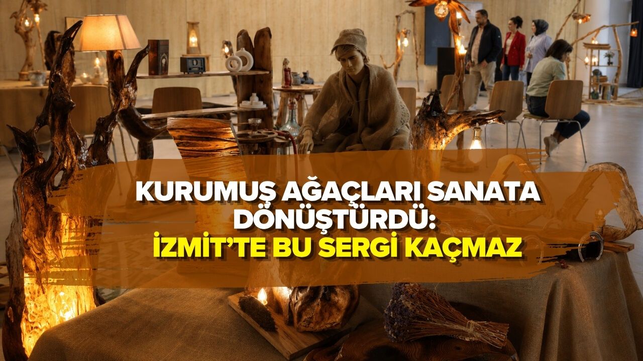 KURUMUŞ AĞAÇLARI SANATA DÖNÜŞTÜRDÜ: İZMİT’TE BU SERGİ KAÇMAZ