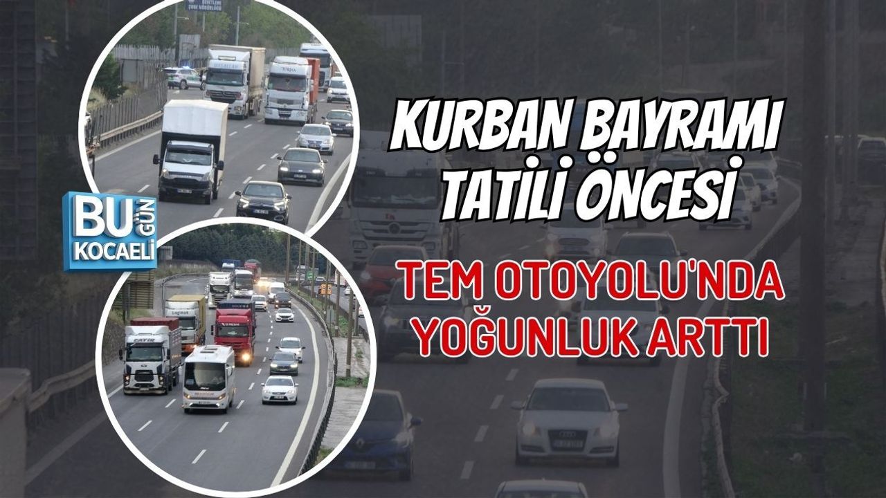 KURBAN BAYRAMI TATİLİ ÖNCESİ TEM OTOYOLU'NDA YOĞUNLUK ARTTI