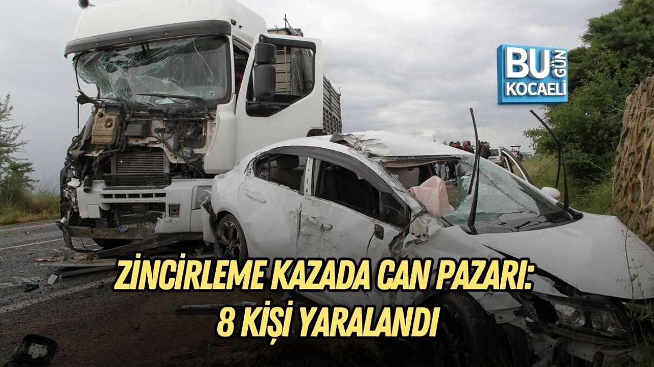 ZİNCİRLEME KAZADA CAN PAZARI: 8 KİŞİ YARALANDI