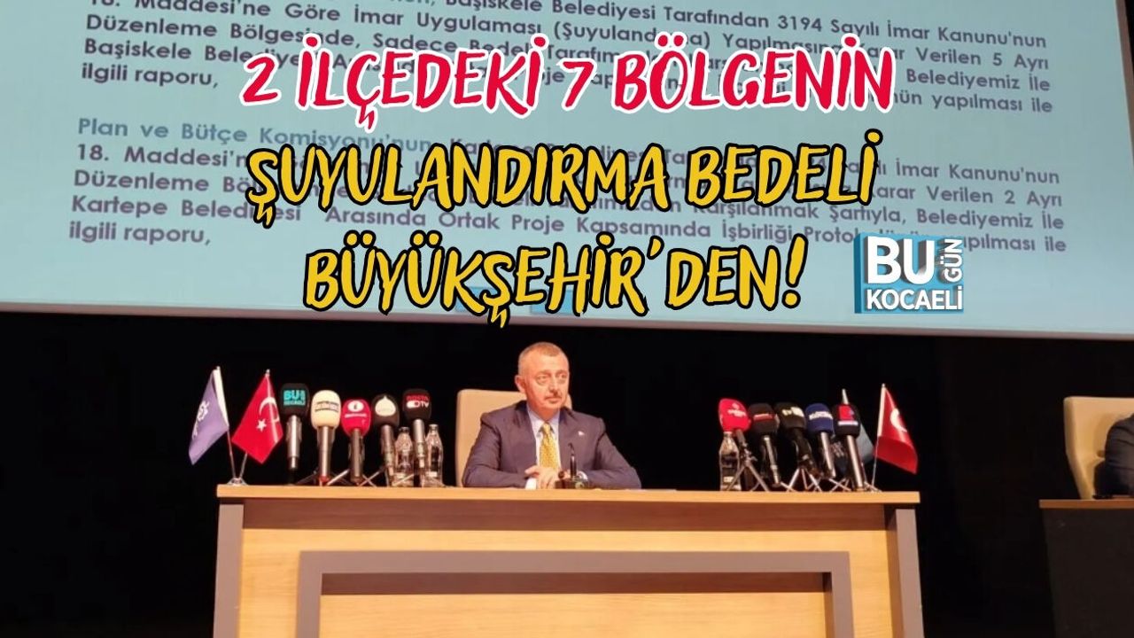 2 İLÇEDEKİ 7 BÖLGENİN ŞUYULANDIRMA BEDELİ BÜYÜKŞEHİR'DEN!