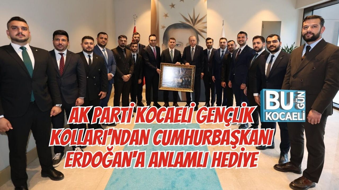 AK PARTİ KOCAELİ GENÇLİK KOLLARI'NDAN CUMHURBAŞKANI ERDOĞAN'A ANLAMLI HEDİYE