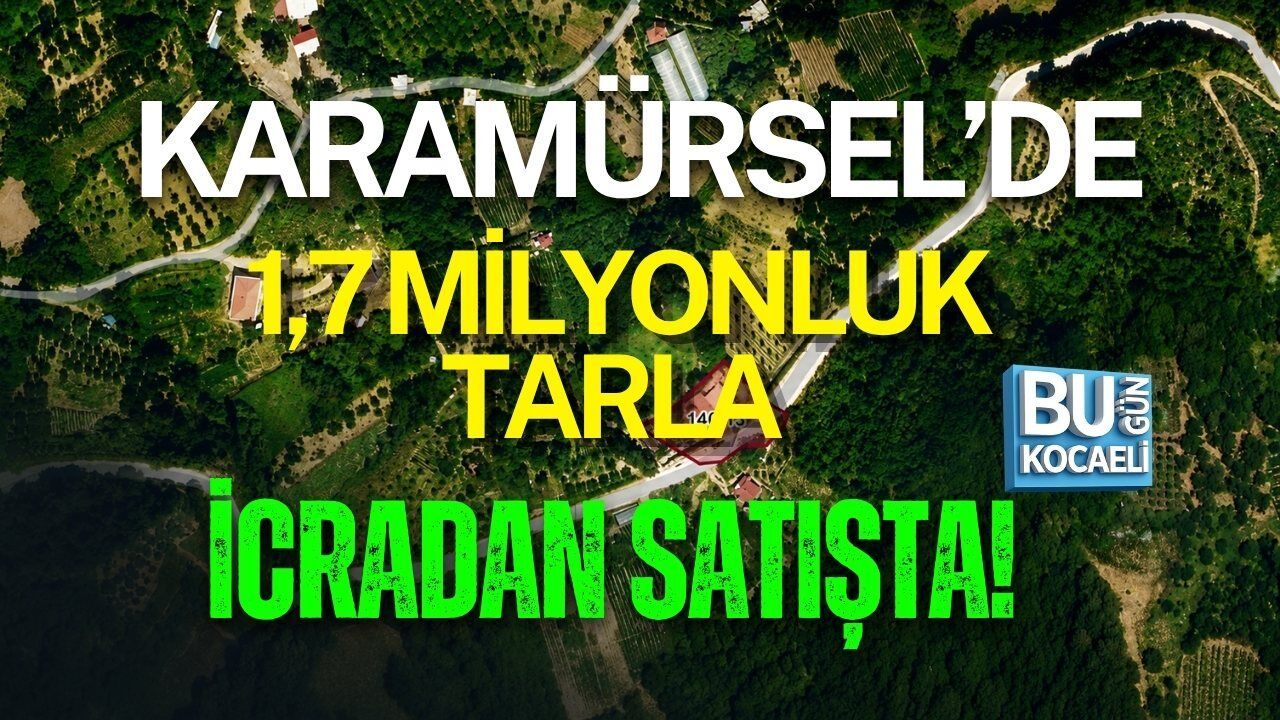 KARAMÜRSEL’DE 1,7 MİLYONLUK TARLA İCRADAN SATIŞTA!