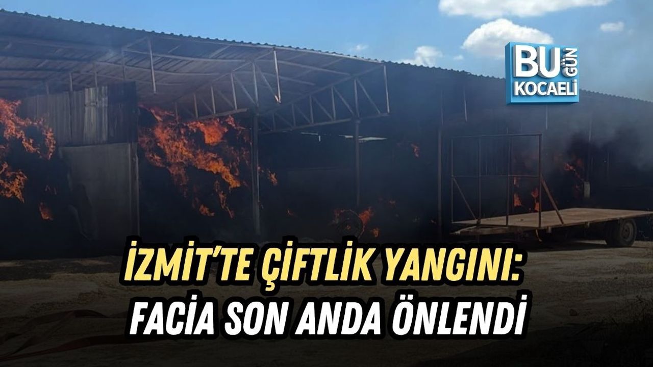 İZMİT’TE ÇİFTLİK YANGINI: FACİA SON ANDA ÖNLENDİ