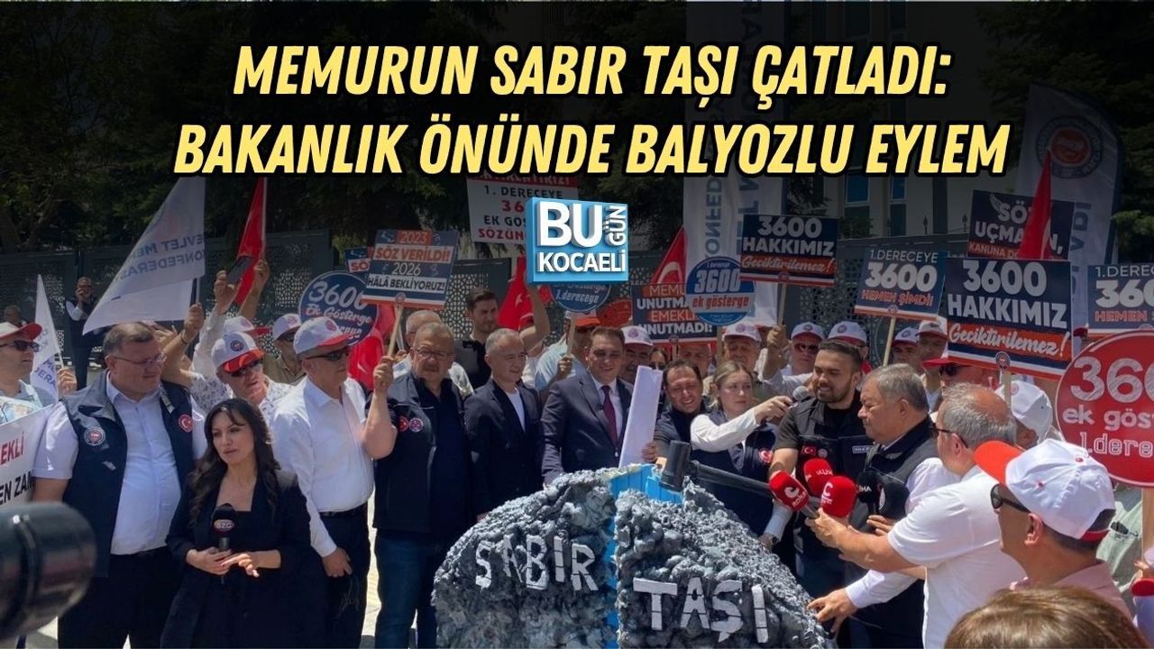 MEMURUN SABIR TAŞI ÇATLADI: BAKANLIK ÖNÜNDE BALYOZLU EYLEM