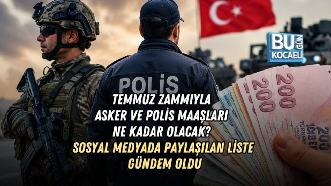 TEMMUZ ZAMMIYLA ASKER VE POLİS MAAŞLARI NE KADAR OLACAK? SOSYAL MEDYADA PAYLAŞILAN LİSTE GÜNDEM OLDU
