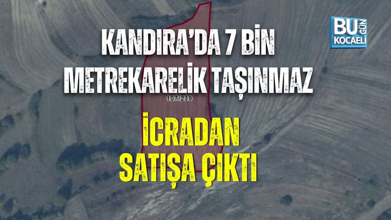 KANDIRA’DA 7 BİN METREKARELİK TAŞINMAZ İCRADAN SATIŞA ÇIKTI