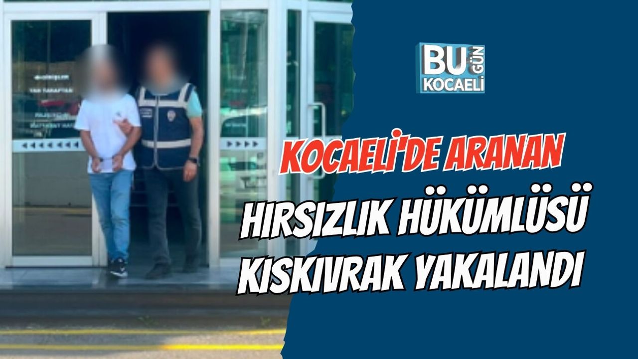 KOCAELİ'DE ARANAN HIRSIZLIK HÜKÜMLÜSÜ KISKIVRAK YAKALANDI