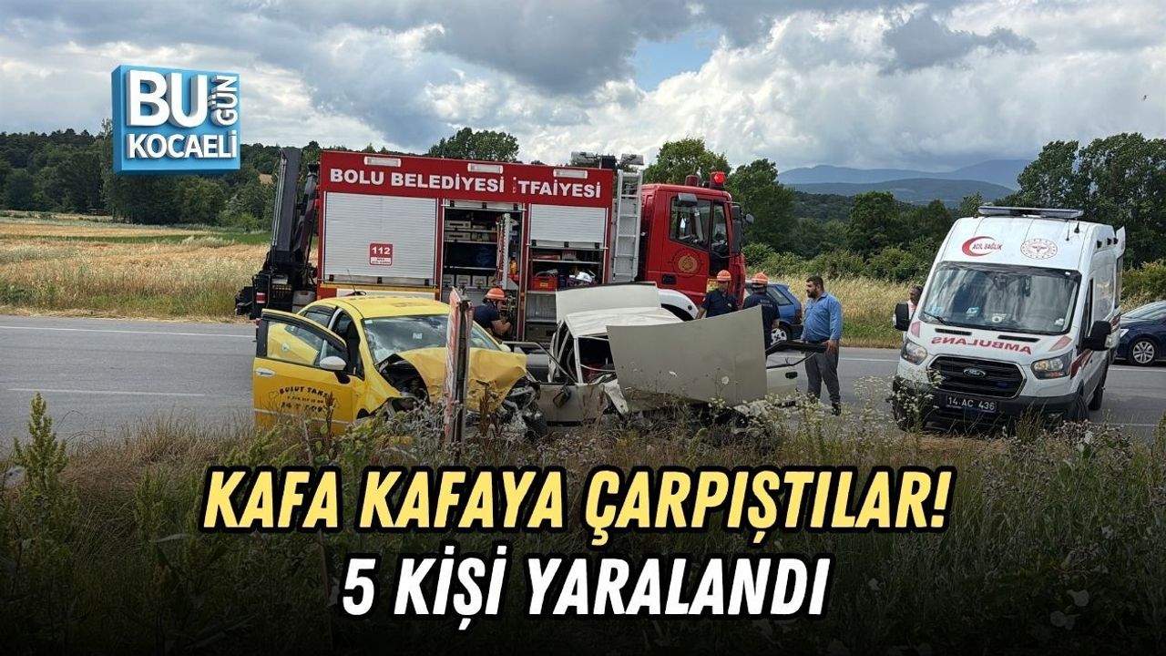 KAFA KAFAYA ÇARPIŞTILAR! 5 KİŞİ YARALANDI