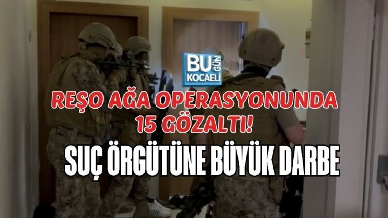 REŞO AĞA OPERASYONUNDA 15 GÖZALTI! SUÇ ÖRGÜTÜNE BÜYÜK DARBE
