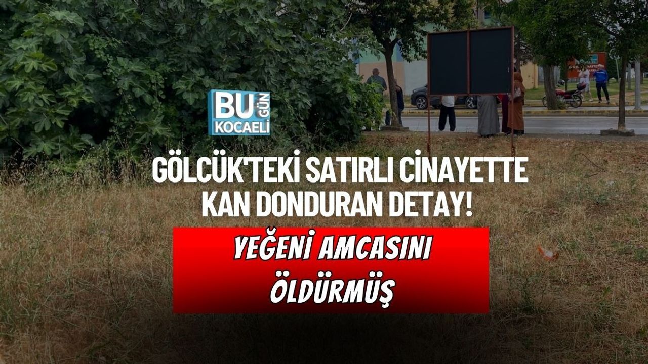 GÖLCÜK'TEKİ SATIRLI CİNAYETTE KAN DONDURAN DETAY! YEĞENİ AMCASINI ÖLDÜRMÜŞ